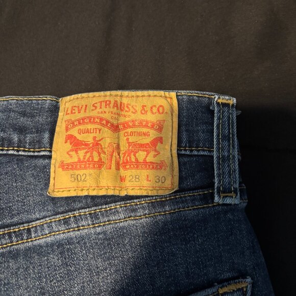 Levi's 502 Taper Flex Jean 28X30 Dark Wash - Picture 4 of 11